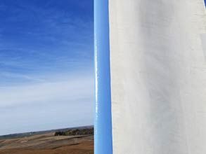 LEP installed along the blade using Belzona 1341 LEP installed along the blade using Belzona 1341