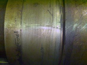 被磨耗和划伤的轴 被磨耗和划伤的轴